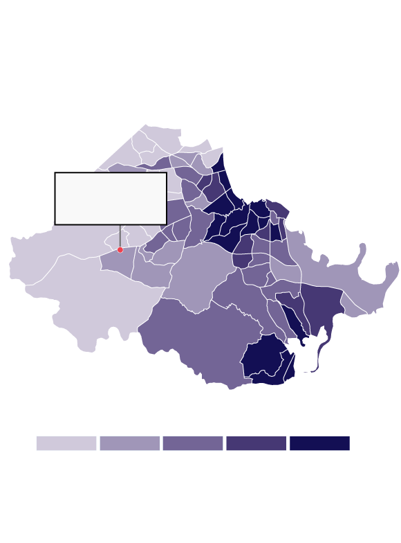 Map of Chesterfield County, Virginia
