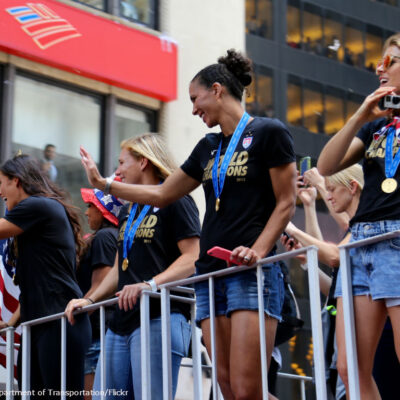 U.S. Women's Soccer team ticker tape parade in New York City