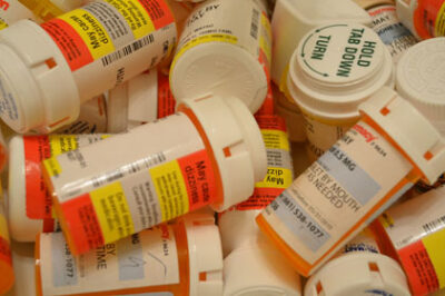 This image displays prescription bottles.