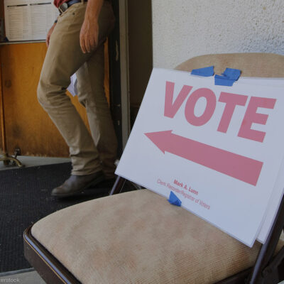 Voting Sign on Chair