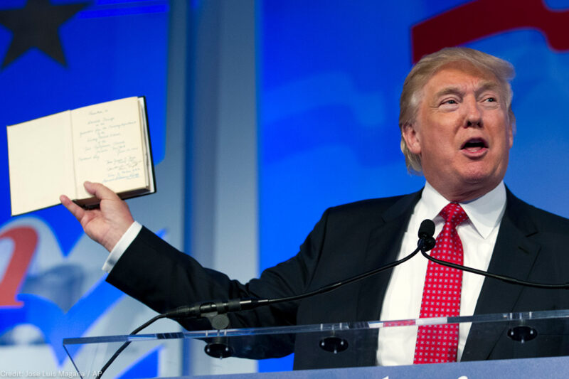 Trump Holding a Bible