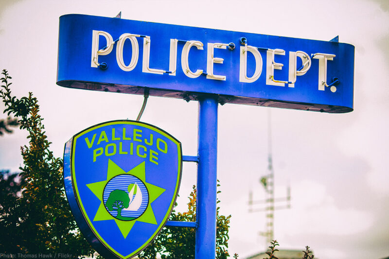 Vallejo police sign