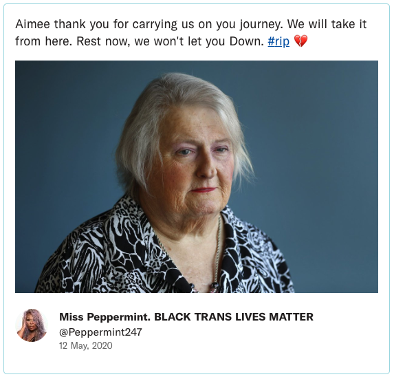 Aimee thank you for carrying us on you journey. We will take it from here. Rest now, we won't let you Down. #rip