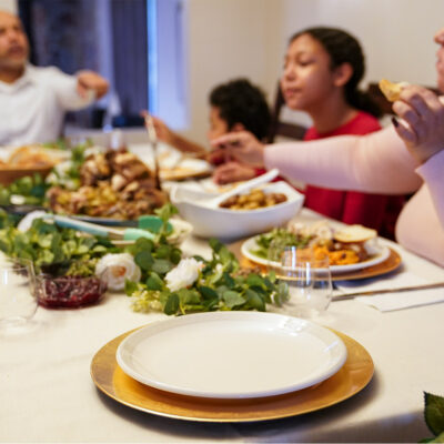 Family having a Thanksgiving feast