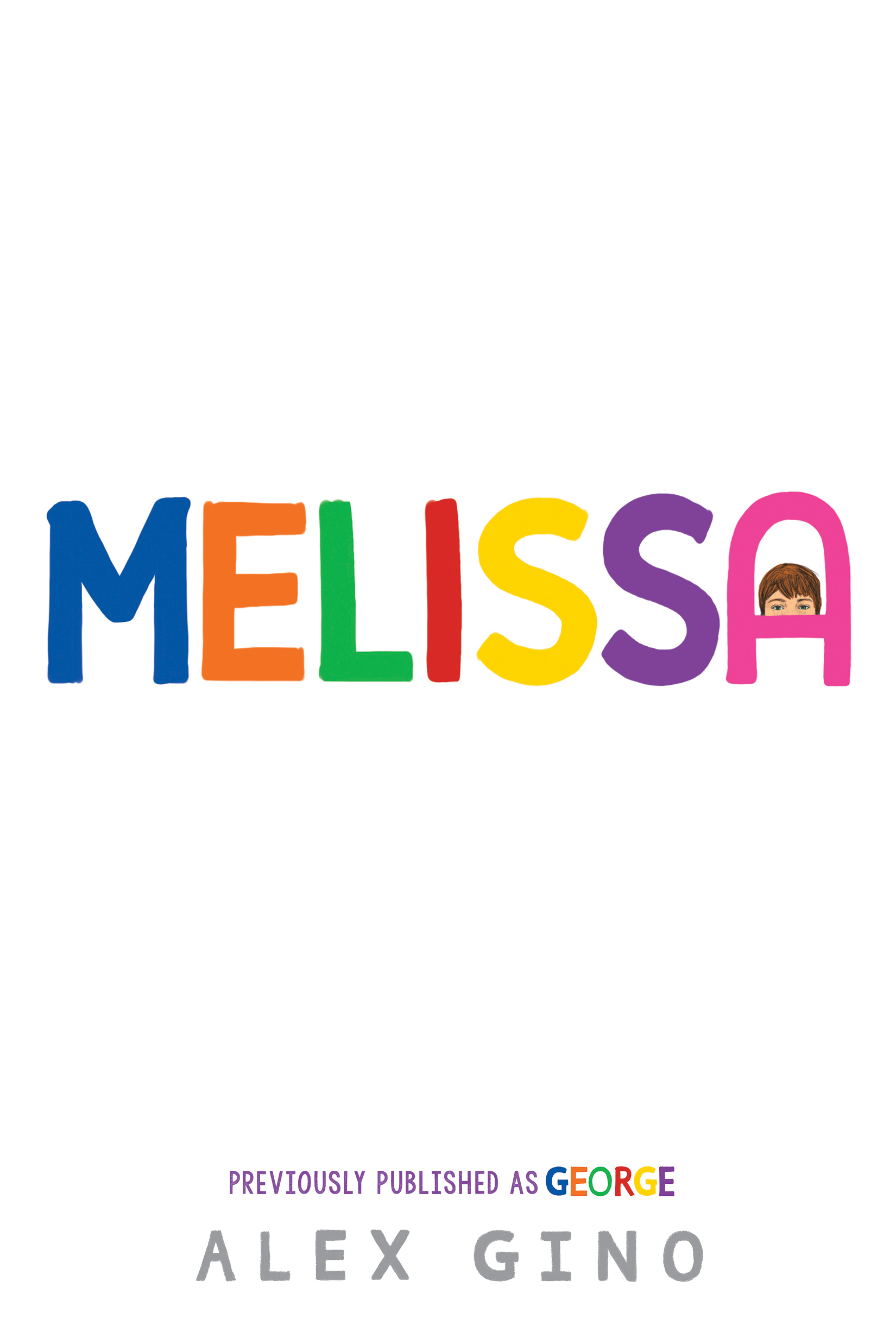 Book cover, Melissa by Alex Gino