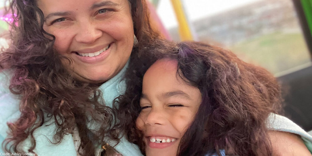 Ashley Lomboy and her son Logan.