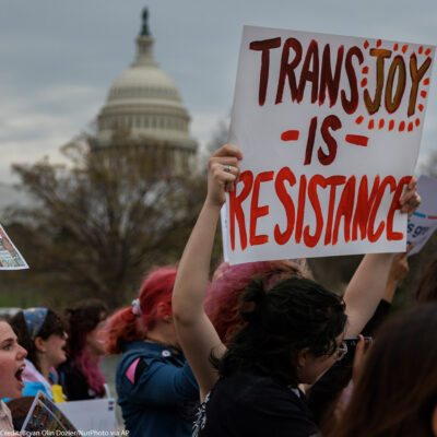 Queer & transgender youth march from Union Station to U.S. Capitol grounds in Washington, D.C. on March 31, 2023, calling for autonomy following recent legislation and threats of violence directed towards transgender people.